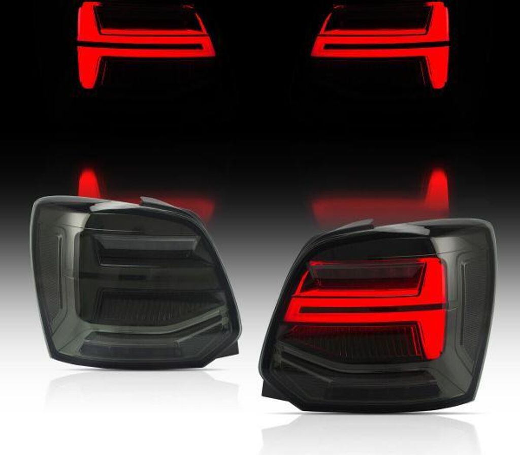 Voll LED Rückleuchten passend für VW Polo 6R 6C 2011-2017 Smoke in dynamischer Blinker