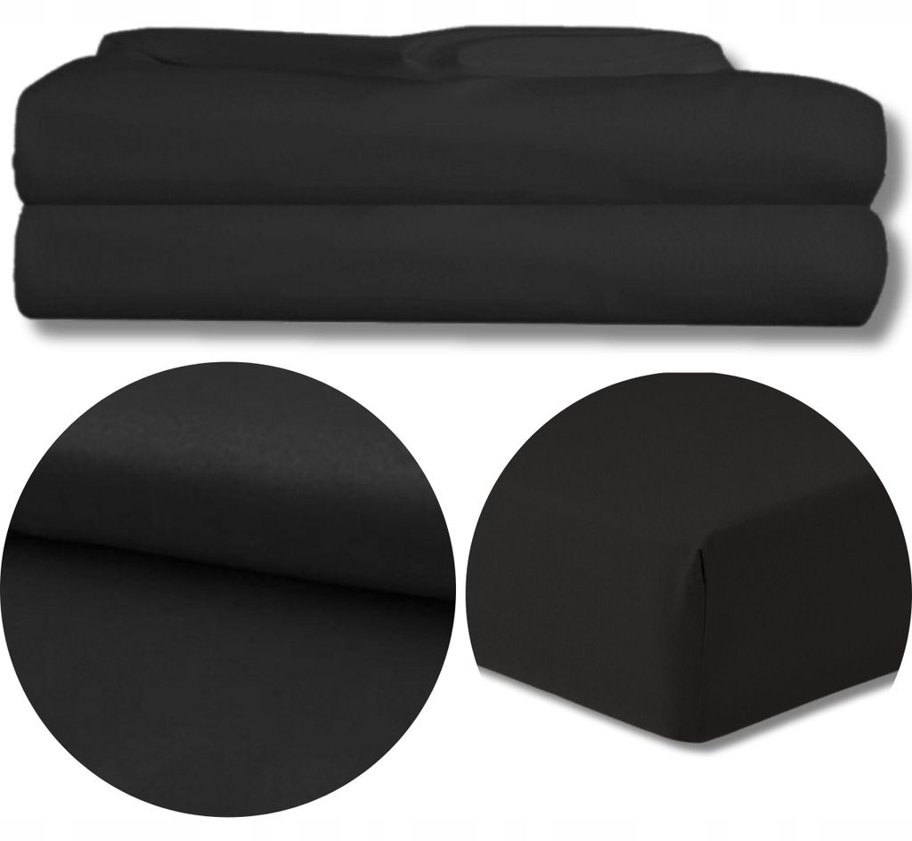 Bettlaken - Spannbettlaken - Mikrofibra - Schwarz - 120g/m2 Produktbild 