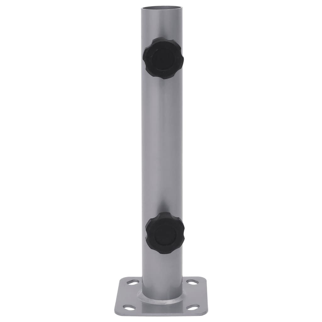 vidaXL Pied de parasol pour mât Ø32/34/38 mm Argenté Acier Image du produit 
