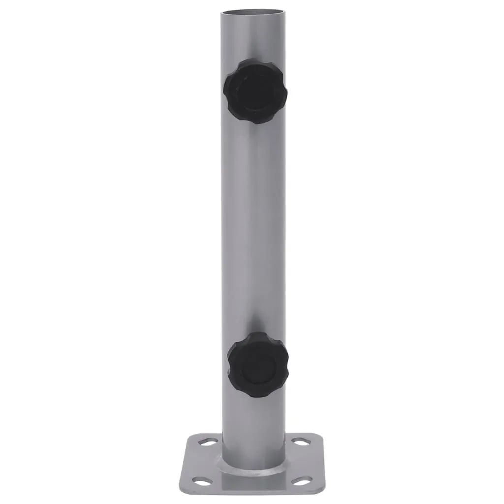 Supporto per ombrellone per palo Ø32/34/38 mm acciaio argento