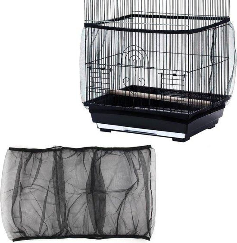 Universelle Vogelkäfig-Abdeckung, nylon, schwarz, staubdicht, leicht reinigbar