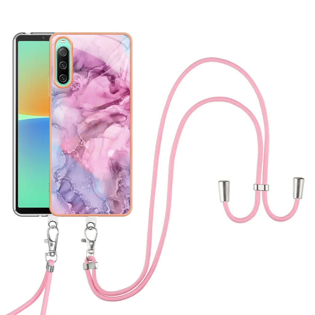 Custodia Sony Xperia 10 IV Rosa con Cinturino: Cover TPU Fashion