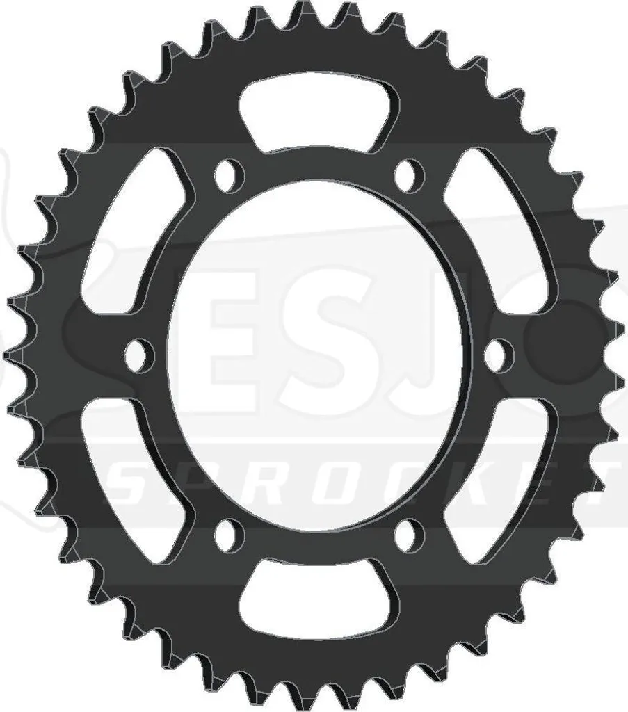 Pignon Arrière ESJOT 32242 520 en Acier Noir 51 Dents pour Moto