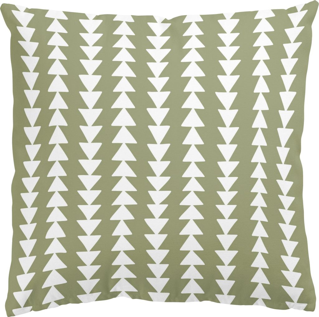 Dekokissen Muster drinnen / Indoor Zierkissen Canvas waschbar Design grün Abstrakt Sofakissen mit Füllung