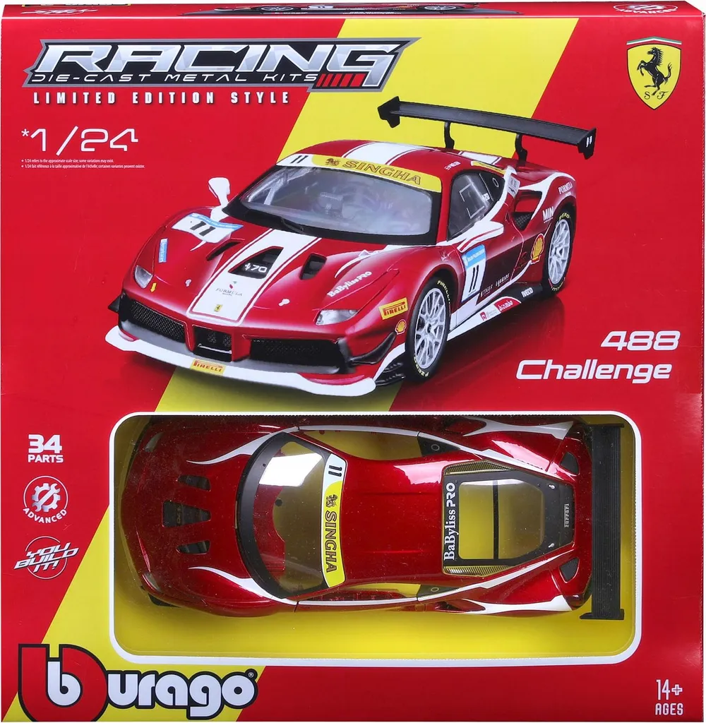 Ferrari 488 GTB Miniature en Métal 1:24 - Kit Montage Haute Précision