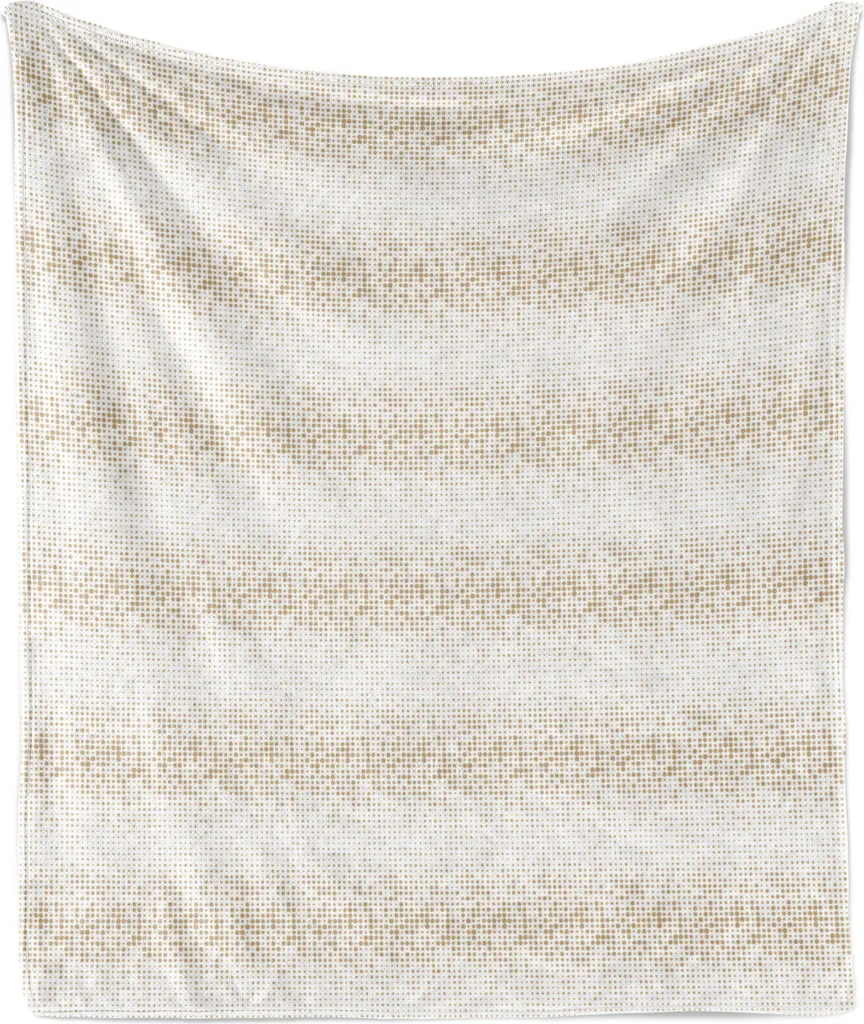 Coperta ABAKUHAUS Pile Flanella 175x230 cm - Pois Geometrici Sabbia