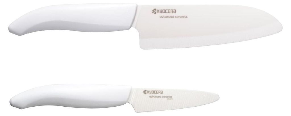 KYOCERA GEN Geschenkset, weiß: Schäl- und Santoku-Keramikmesser