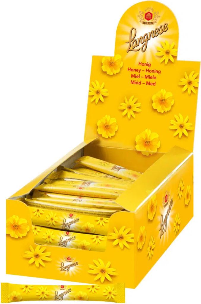Langnese Honey Sticks ekspozytor z 80 porcjami pałeczek Zdjęcie produktu 
