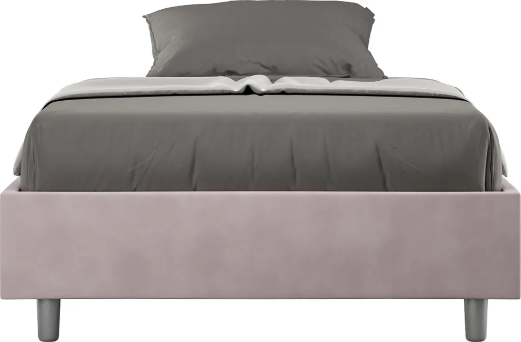 Cadre de lit 120x190 lilas Azelia ITYHOME en microfibre sans sommier