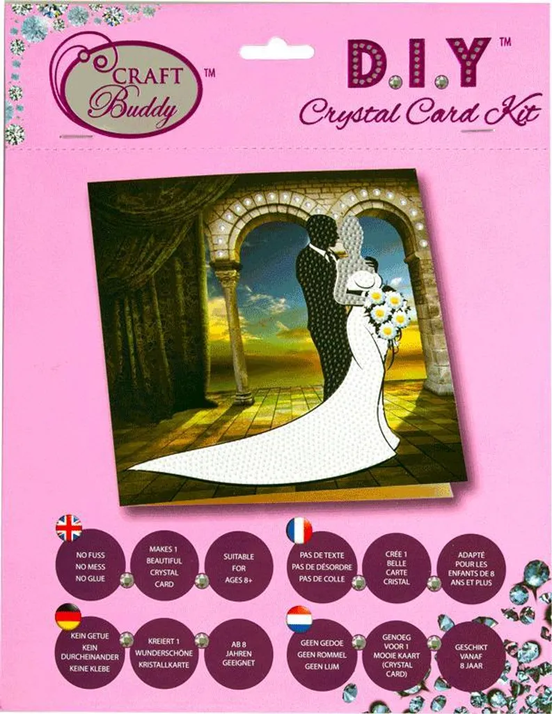Carte de Vœux Mariage en Diamond Painting Kit Complet de Loisirs Créatifs