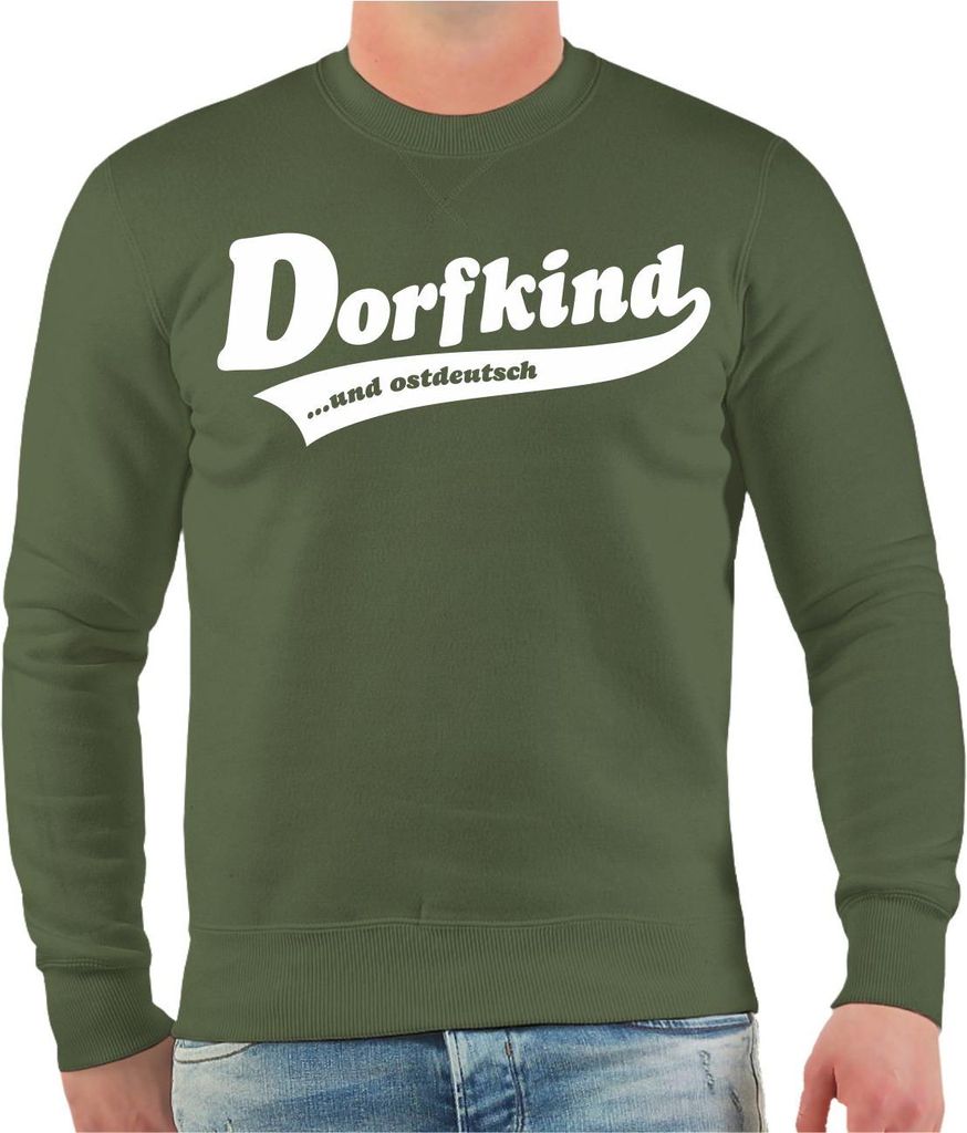 Herren Sweatshirt Dorfkind und ostdeutsch