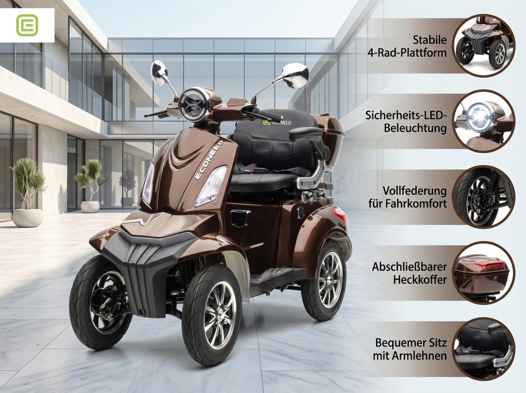 E-Seniorenmobil MAXXI 4.0 - Lithium Akku - 1000W - 25 km/h Produktbild 