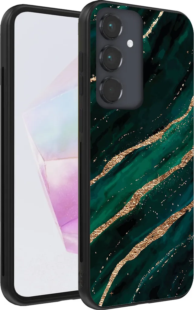 Custodia Samsung A35 Antiurto Marmo Verde Oro | TPU Back Cover