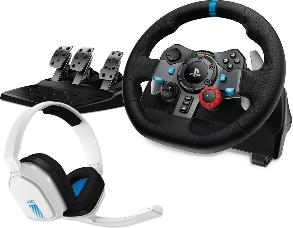 Logitech G29 Driving Force : Volant Cuir, Retour de Force et Casque A10