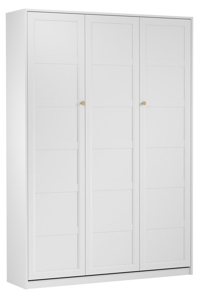 Klappbett 140x200 SILVA - weiß/gold Produktbild 