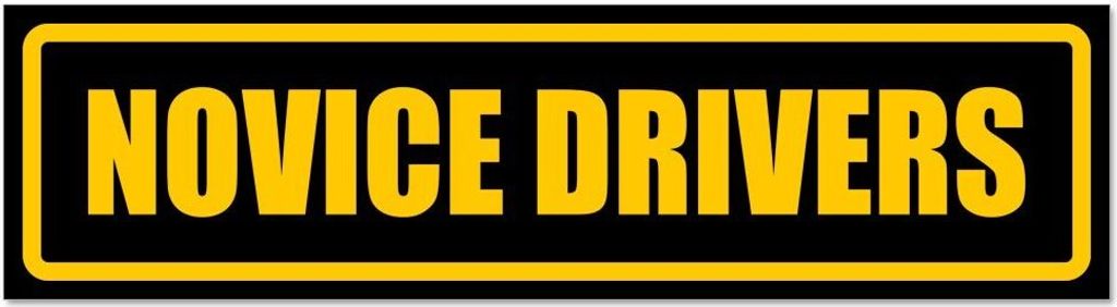 Kiwistar - Autoaufkleber - Gelb - Schwarz - 20 x 5,3 cm - Novice Drivers - Hinweis Aufkleber Sticker für Auto, Kfz, Fahrrad, PKW, LKW