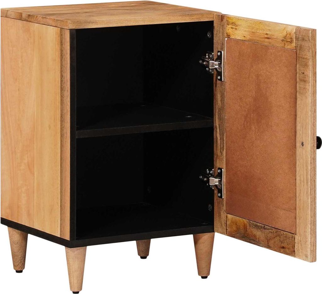 vidaXL Badezimmerschrank Natur 38 x 33 x 58 cm Massivholz Mango