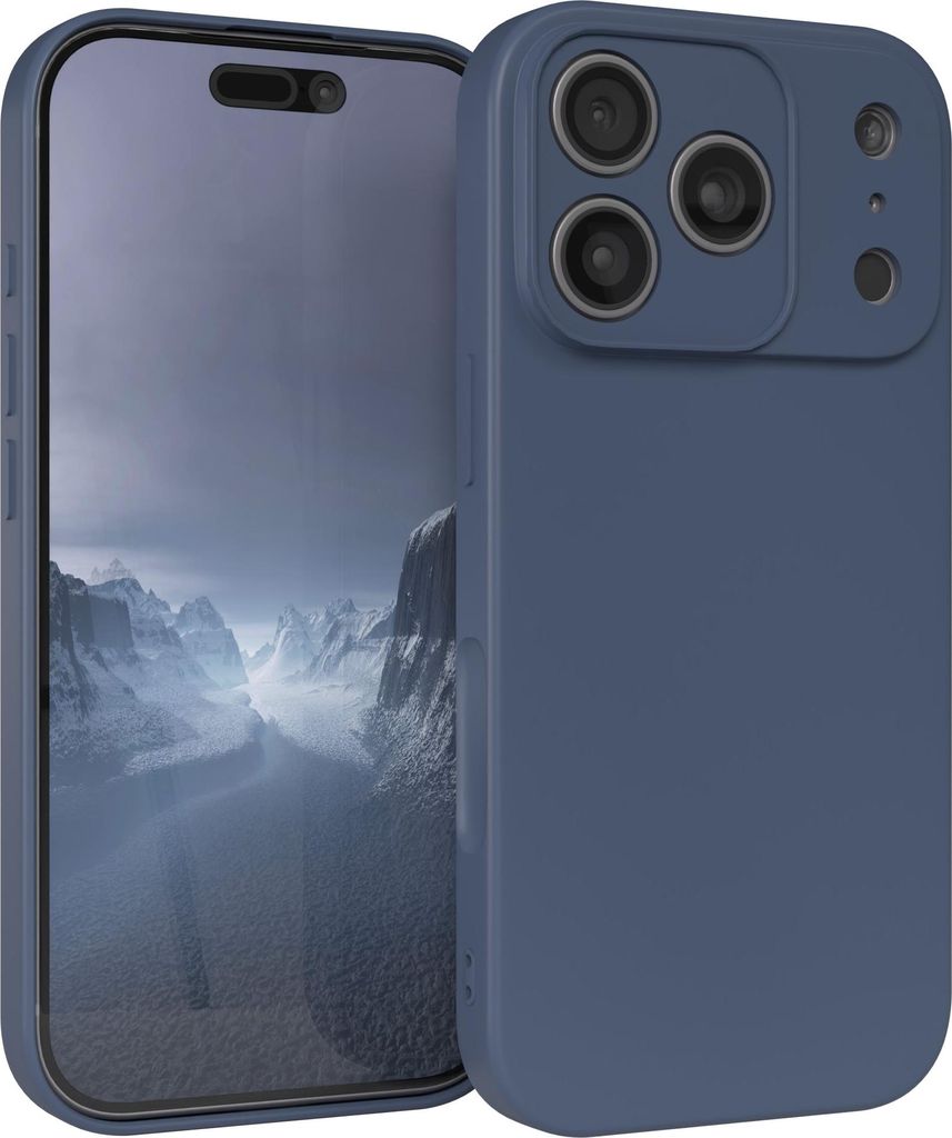 EAZY CASE - TPU Hülle für Apple iPhone 17 Pro, TPU Case stoßfeste Handyhülle, weiches Cover mit Kameraschutz, Silikonhülle in Dunkelblau