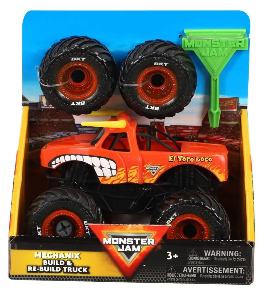 Véhicule de construction Monster Truck El Toro Loco Hot Wheels Mechanix