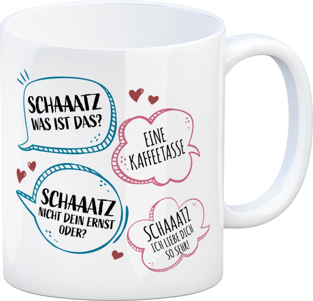 Schlager Kaffeebecher mit Spruch: Schatz ich liebe dich so sehr! Sänger DJ Egal