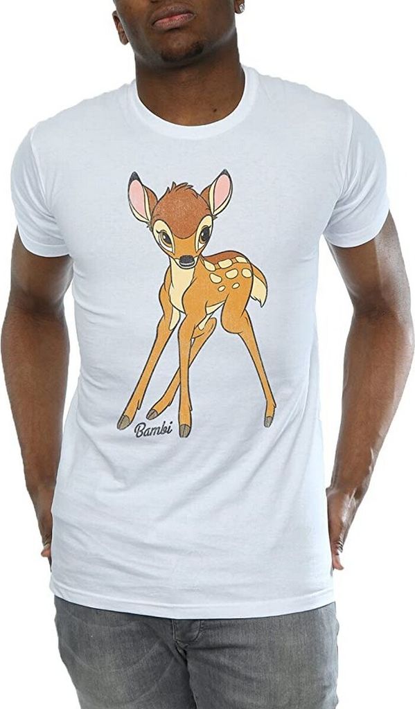 Bambi - "Classic" T-Shirt für Herren BI868 (L) (Weiß)