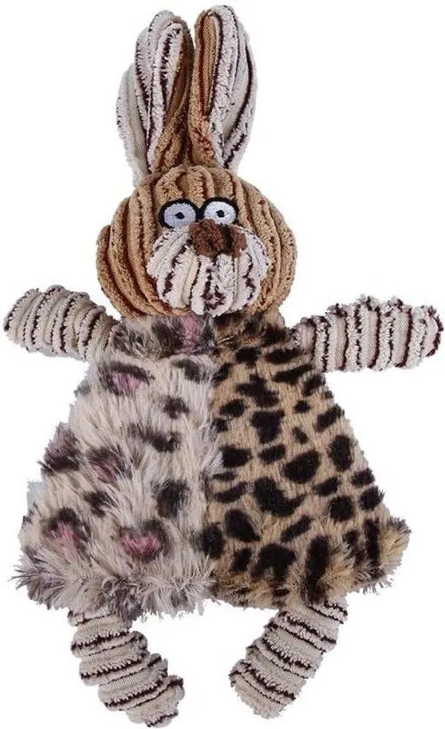 Jouet chien motif Lion en papier Kraft résistant et sonore Taille M Jaune