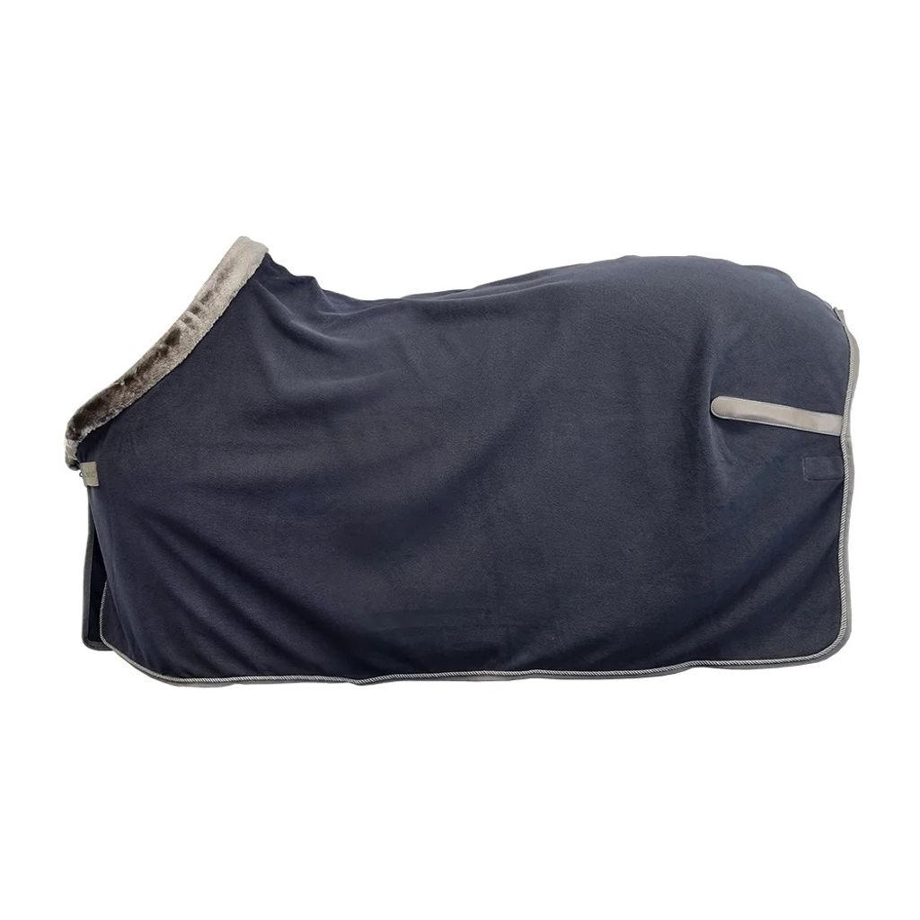 Bucas Abschwitzdecke Show Line 400 Fleecedecke Navy/Grey 130 cm
