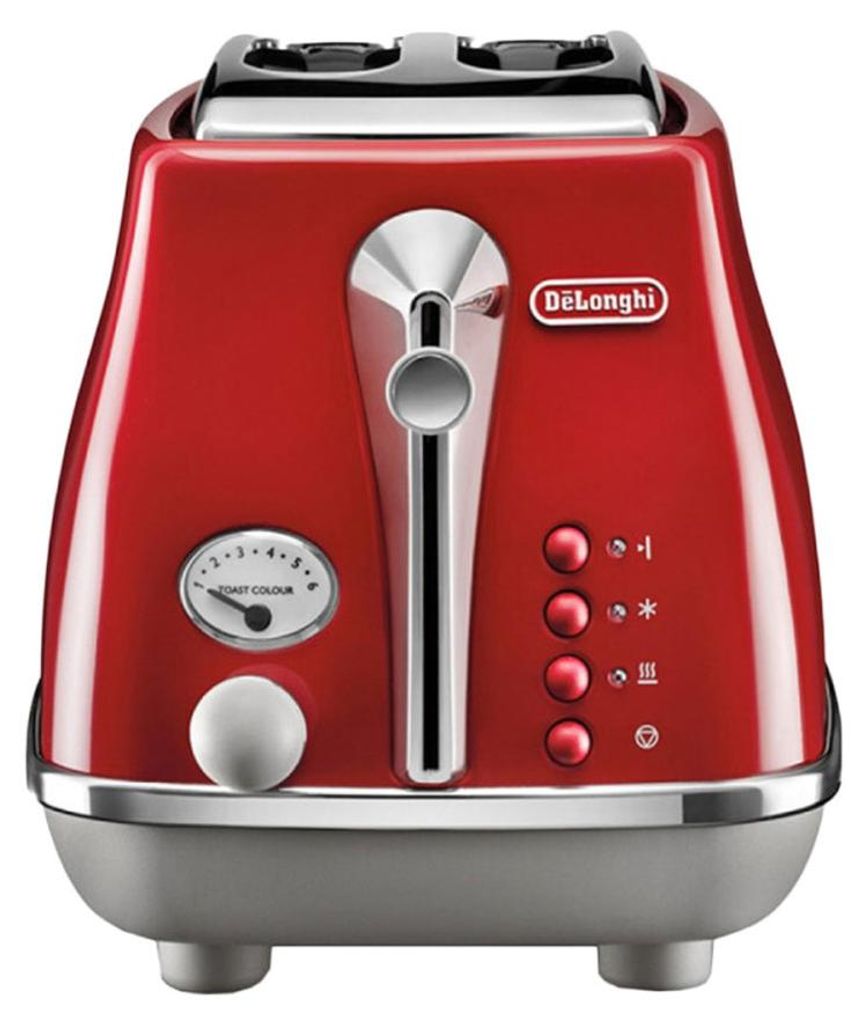 De’Longhi Icona Capitals, 2 Scheibe(n), Rot, Edelstahl, Produktbild 