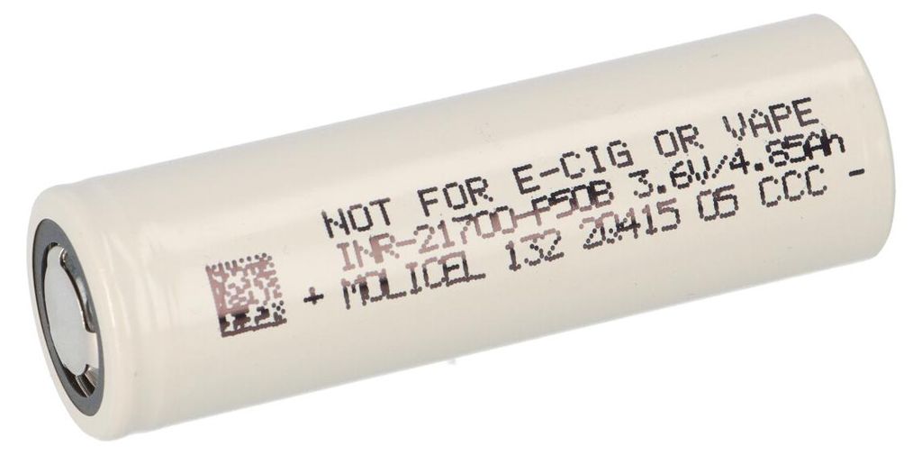 Molicel INR21700-P50B 21700 Li-Ion Akku 3,6 V 5000 mAh – Produktbild 