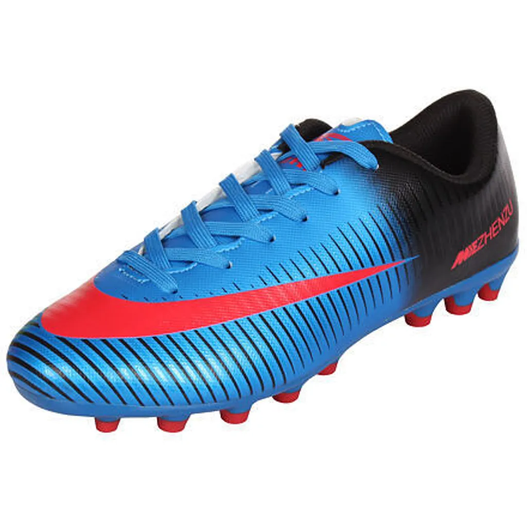 Zhenzu Cleats Homme Chaussures de Football Bleu EU 39 Crampons de Foot