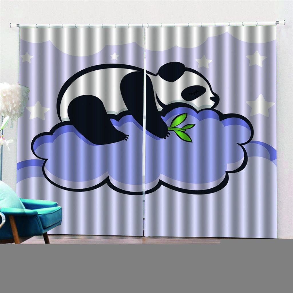 Icegrey 2 Stš¹ck Tiere Vorhang Verdunkelungsvorh?nge Duschvorhang Wohnzimmer Schlafzimmer Universalband Gardinen mit Haken, Stil 17, 600x270cm