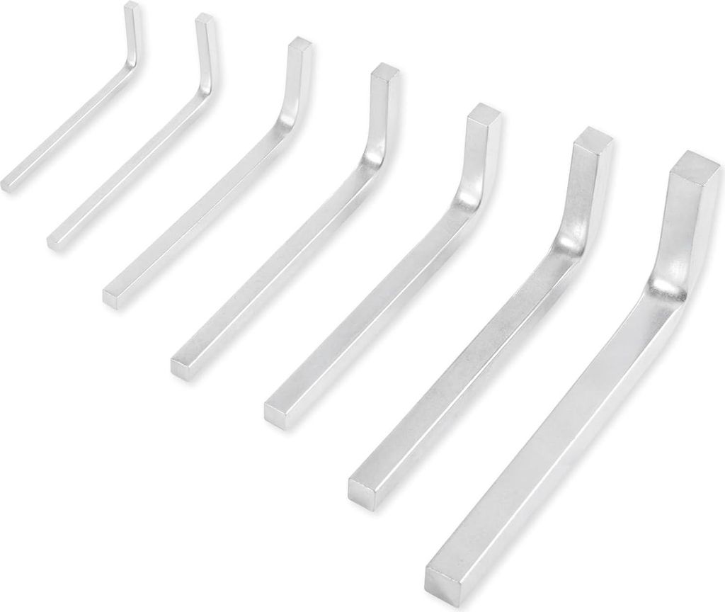 7-teiliges Set mit quadratischen Innensechskantschlüsseln - 3/4/5/6/7/8/10mm L-förmige Schlüssel - Chrom-Vanadium-Stahl quadratische Kopf Schrau...
