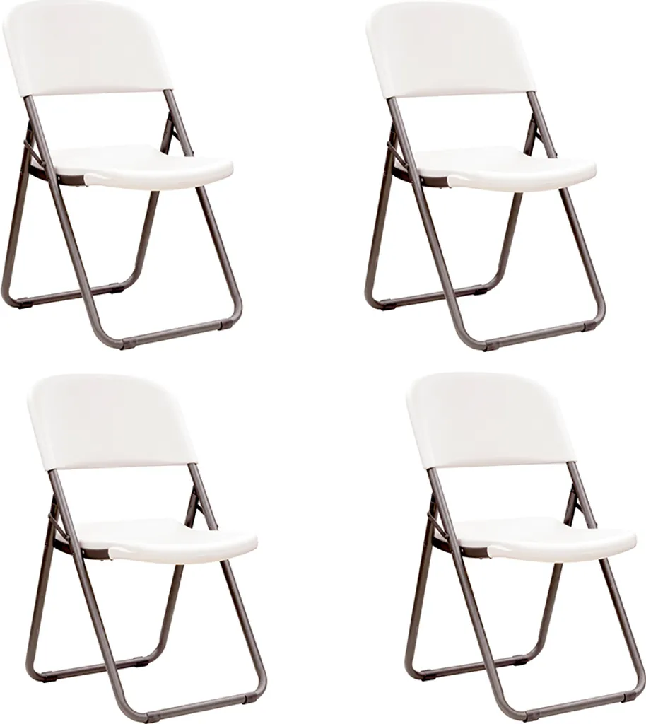 Lifetime Chaise pliante lot de 4 blanc 56x50x86 cm intérieur et extérieur
