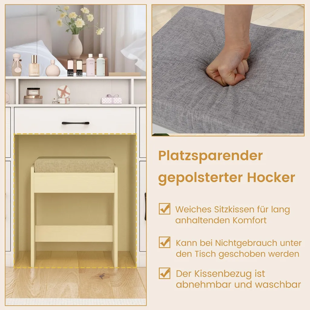 Table de Maquillage Complète pour Organisation Cosmétique et Coiffure