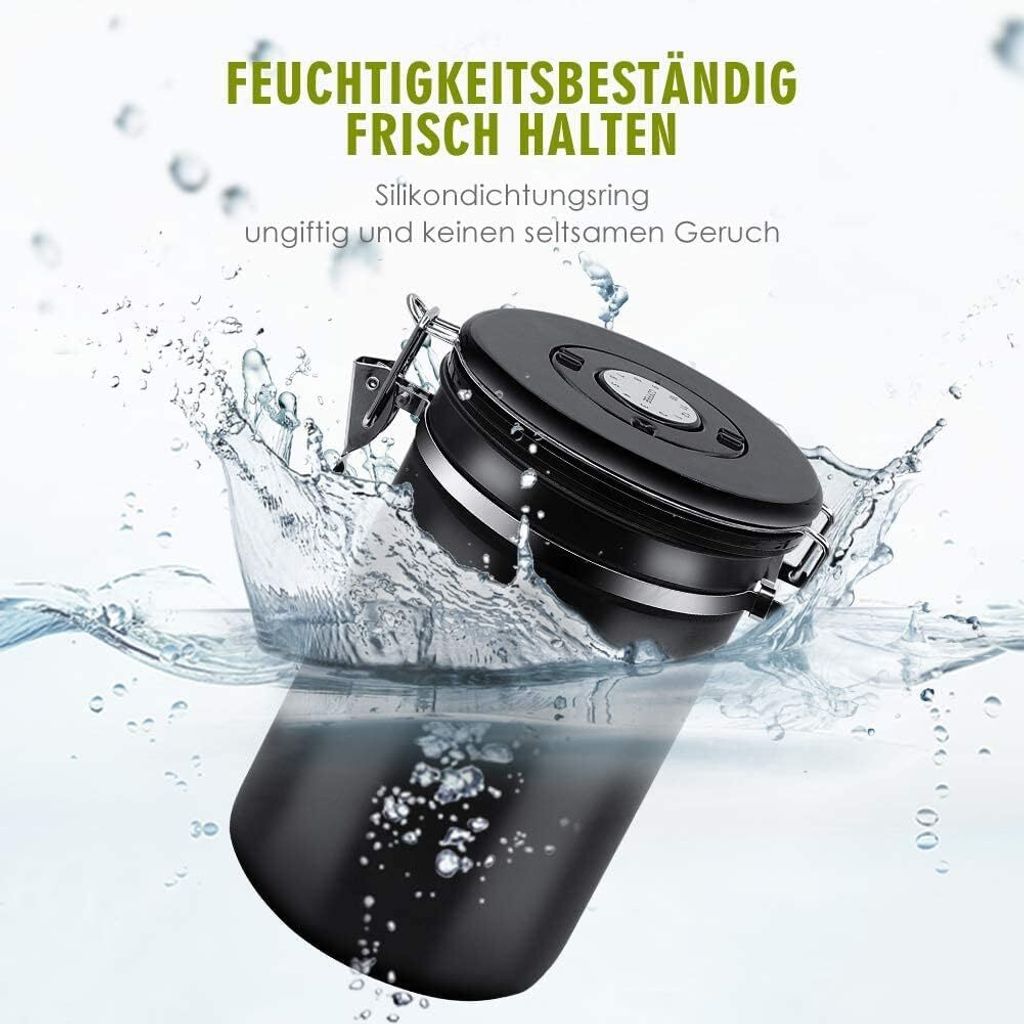 Kaffeedose, 1,5 L Luftdicht Kaffeebehälter, Edelstahl Produktbild 5
