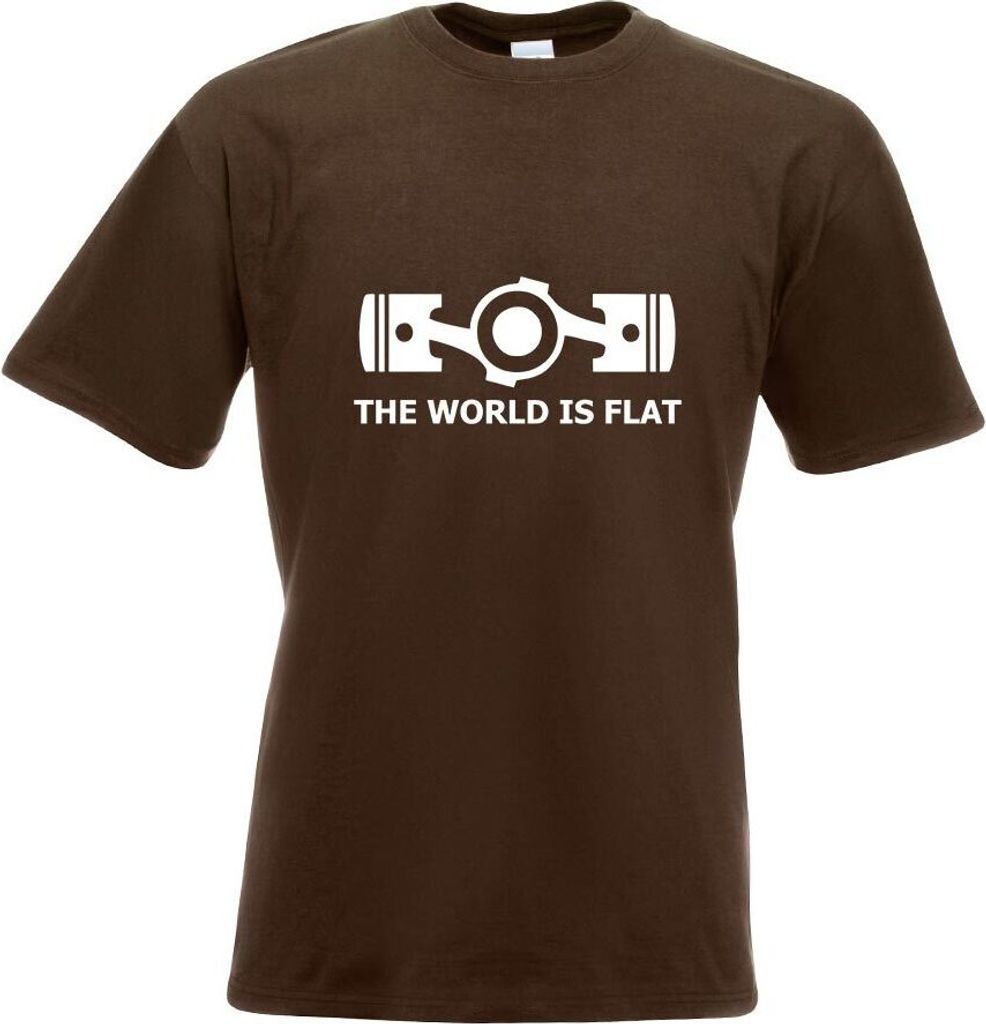 Kiwistar - T-Shirt - Chocolate - The World is Flat Motiv Bedruckt Funshirt Design Print - mit Motiv Bedruckt - Funshirt Design - Sport - Freizeit -...