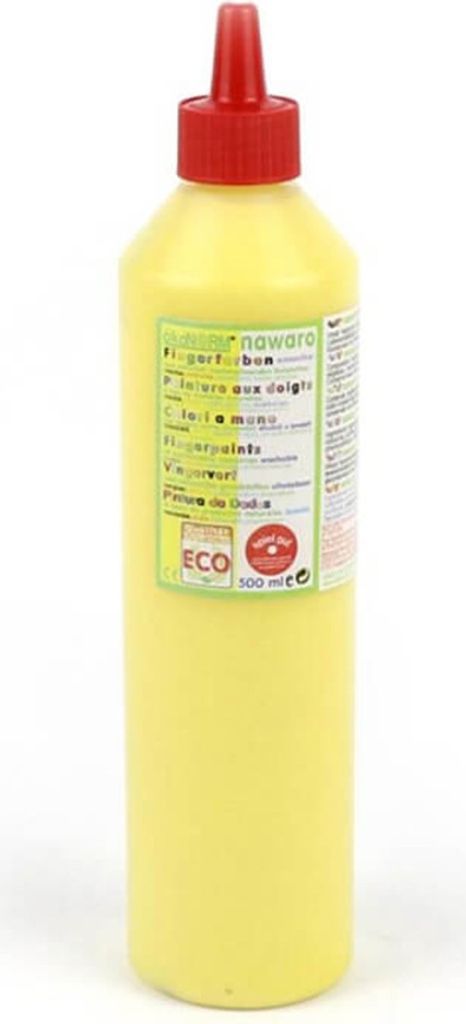 ökoNorm Fingerfarbe nawaro, Flasche 500ml - mehrere Farben : gelb Farbe: gelb