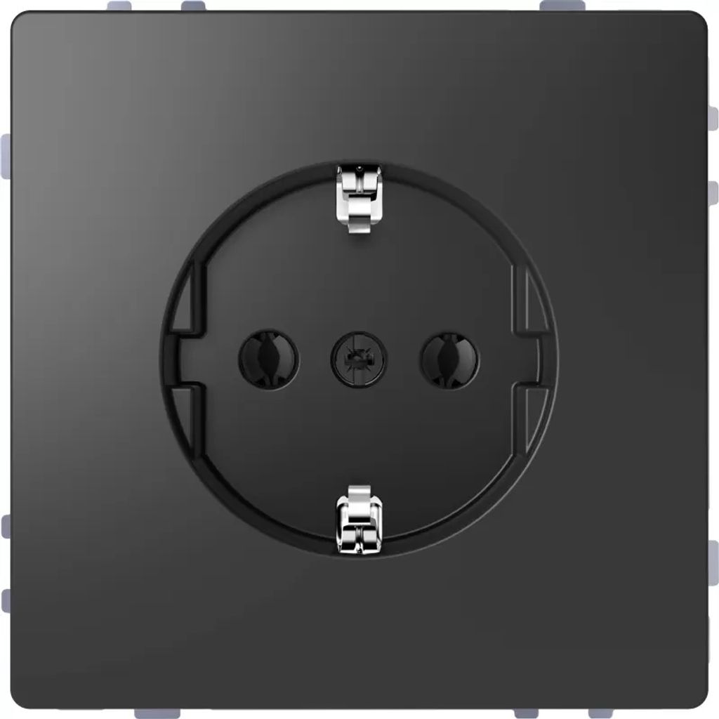 Merten MEG2301-6034 Schutzkontakt-Steckdose, Steckklemmen, Anthrazit, System Design