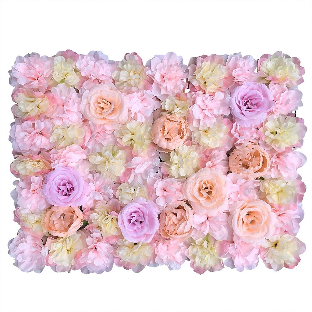 5 Stück 40x60cm Kunstblumenwand Künstliche Blumenwand Rosenwand DIY Hintergrund 