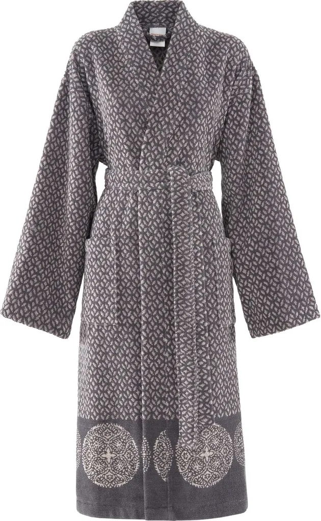 Accappatoio in Spugna Bassetti Pallavicino Grigio Taglia M 100% Cotone