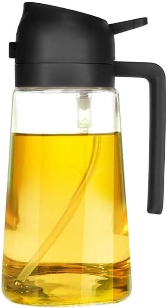Glas-Olivenölflasche, zum Kochen & Luftfritteuse, Sojasauce und Essigsprüher Ölsprühflasche zum Kochen (450 ml)