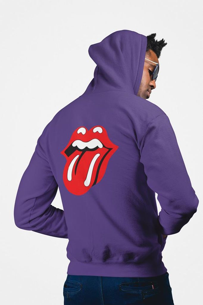 D&B Unisex Hoodie ZIPZN00003 Stones Lila-Größe 3XL