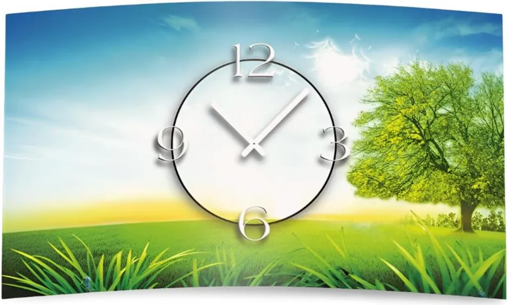 Horloge murale dixtime 3D-0072 au design moderne et paysage panoramique
