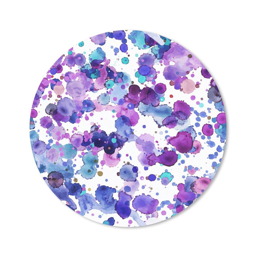 MuchoWow Mauspad Mousepad Aquarell - Muster - Lila 40x40 cm - Mousepads - Maus Mat - Pad - Mausunterlage - Schreibtisch Accessoires