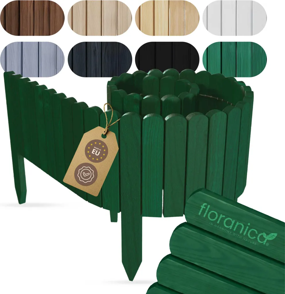 Stopper l'Herbe Envahissante avec la Bordurette Bois Vert 20x200 cm
