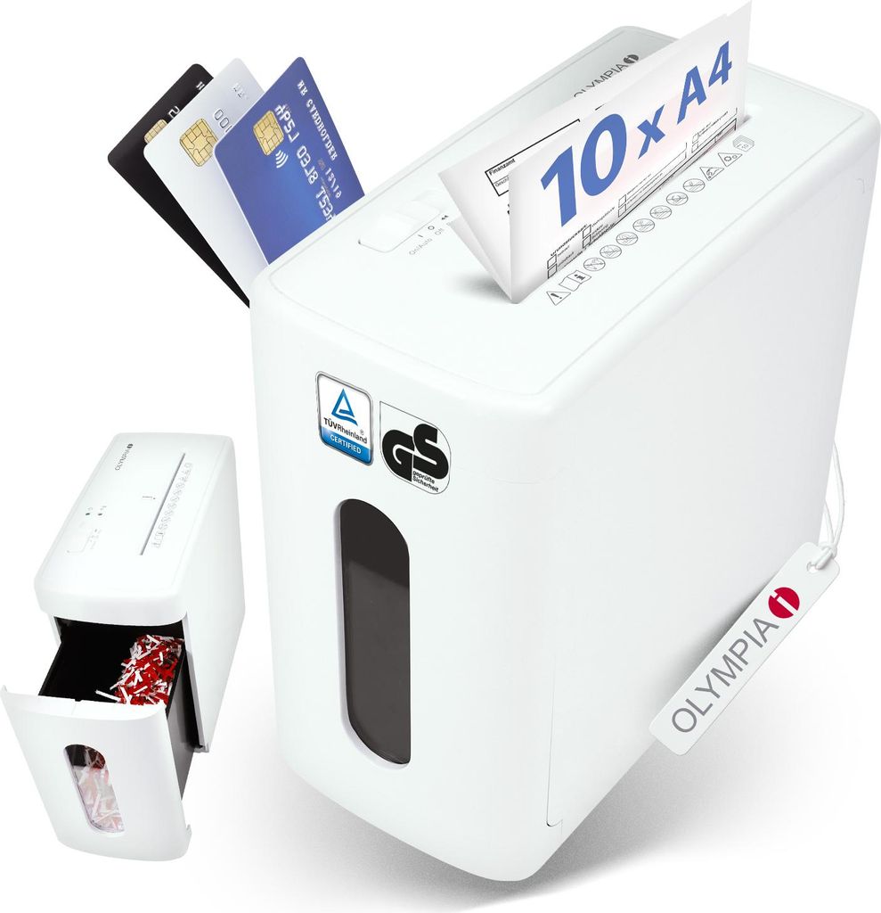 Olympia Aktenvernichter CC 1010 S Weiß Produktbild 
