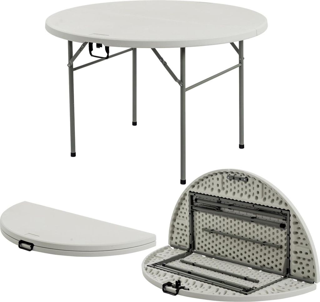 Harbour Housewares Runder klappbarer Tisch auf Böcken – 120 Produktbild 1