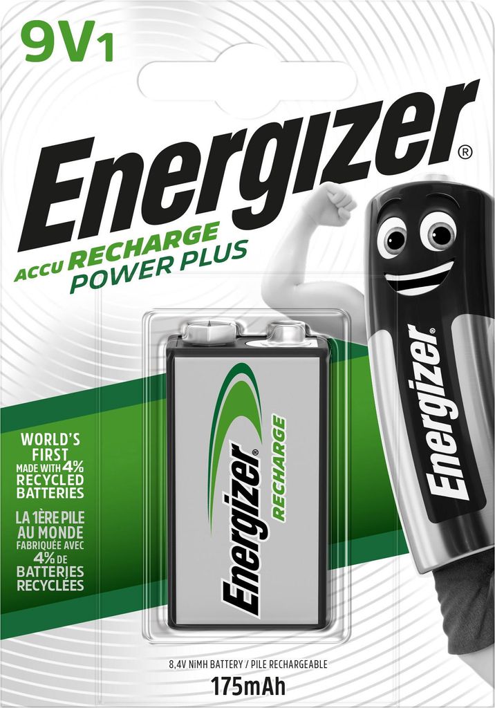ENERGIZER Power Plus Akku NiMH 9V (HR22) 175mAh (1er Image du produit 