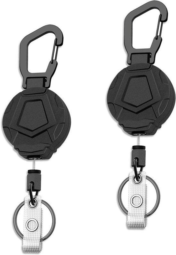 Klettererklettenträger - Set aus 2 Stücken für Klettern - 60 cm stählerner Draht - Robustes Klettenträger für ID-Abzeichenhalter - Schwarz