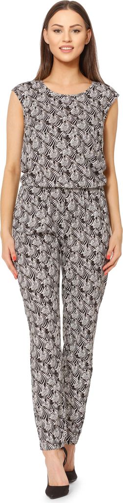 Bellivalini Jumpsuit Damen Eleganter Hosenanzug Playsuit Romper BLV50-211 (Zebra, S)